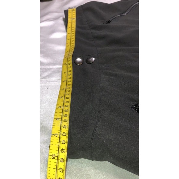 TravelSmith Skorts Black Flare Zipper Pockets Elastic Waist Womens Size L - Picture 10 of 11
